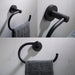 KRAUS Indy Single Handle Vessel Bathroom Faucet with 24" Towel Bar, Paper Holder, Towel Ring and Robe Hook in Matte Black C-KVF-1400-KEA-188MB | DirectSinks