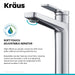 KRAUS Indy Single Handle Vessel Bathroom Faucet with Drain in Chrome KVF-1400CH-PU-10CH | DirectSinks