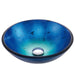KRAUS Irruption Blue Glass Vessel Bathroom Sink with PU-MR-Bathroom Sinks-DirectSinks