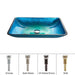 Kraus Irruption Blue Rectangular Glass Vessel Bathroom Sink with PU-KRAUS-DirectSinks
