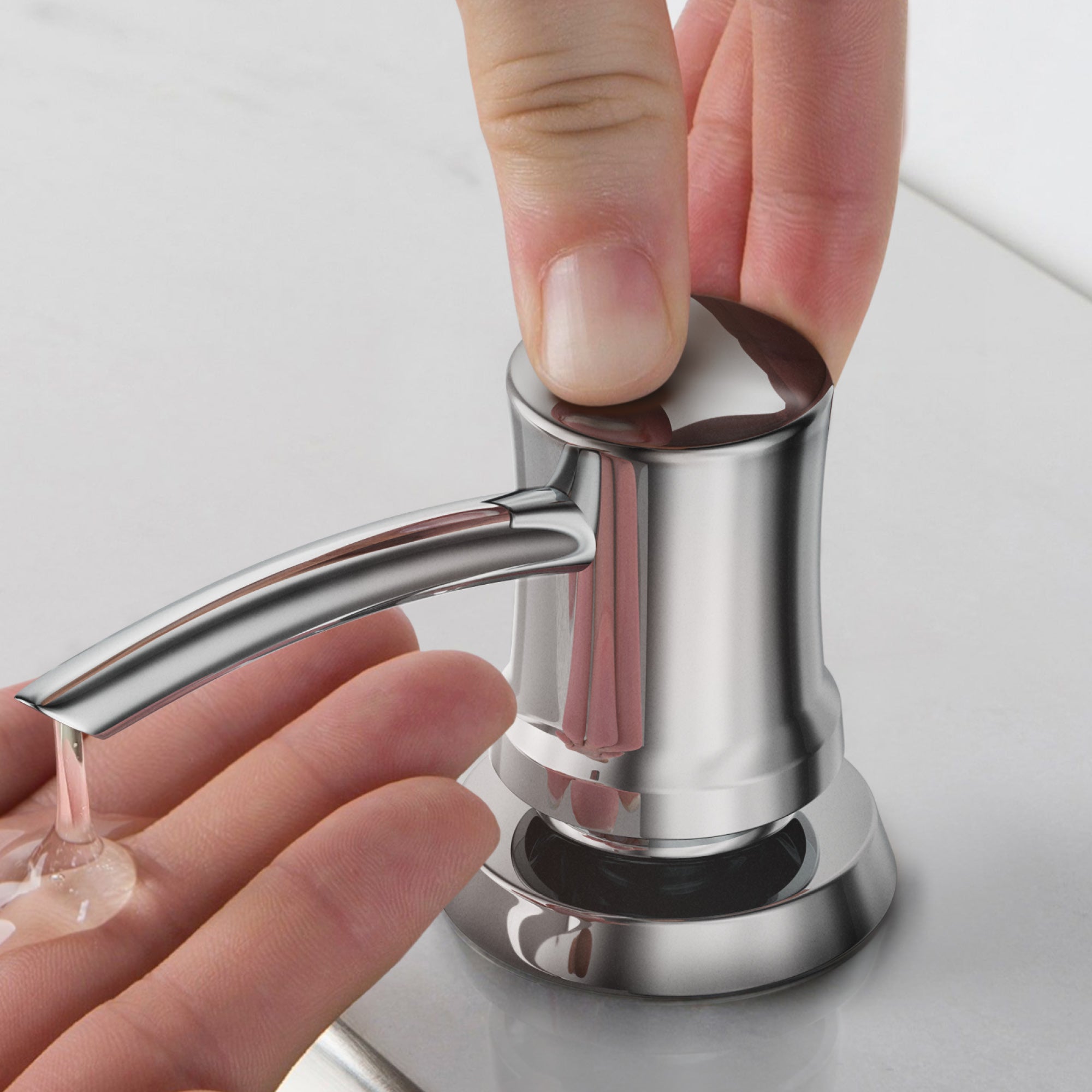 KRAUS KSD-54 Chrome Soap Dispenser-Soap Dispensers-DirectSinks