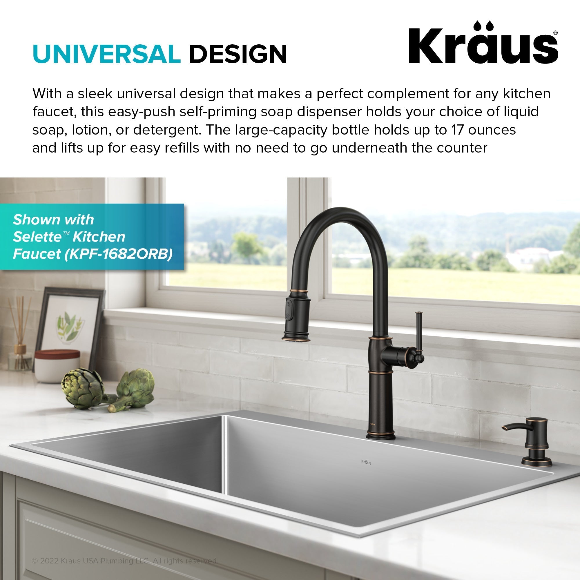 KRAUS KSD-54 Oil Rubbed Bronze Soap Dispenser-Soap Dispensers-DirectSinks