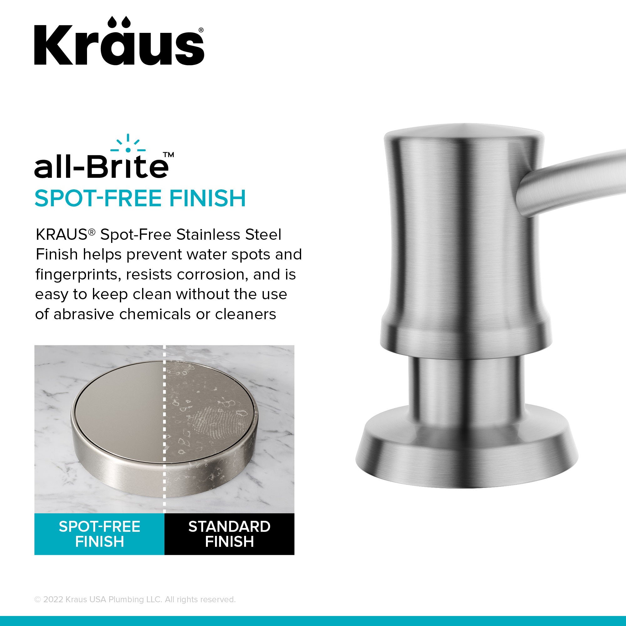 KRAUS KSD-54 Spot-Free Stainless Steel Soap Dispenser-Soap Dispensers-DirectSinks