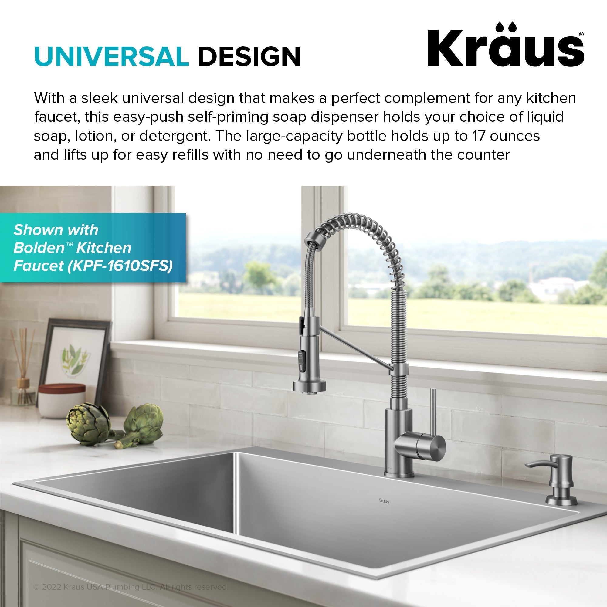 KRAUS KSD-54 Spot-Free Stainless Steel Soap Dispenser-Soap Dispensers-DirectSinks