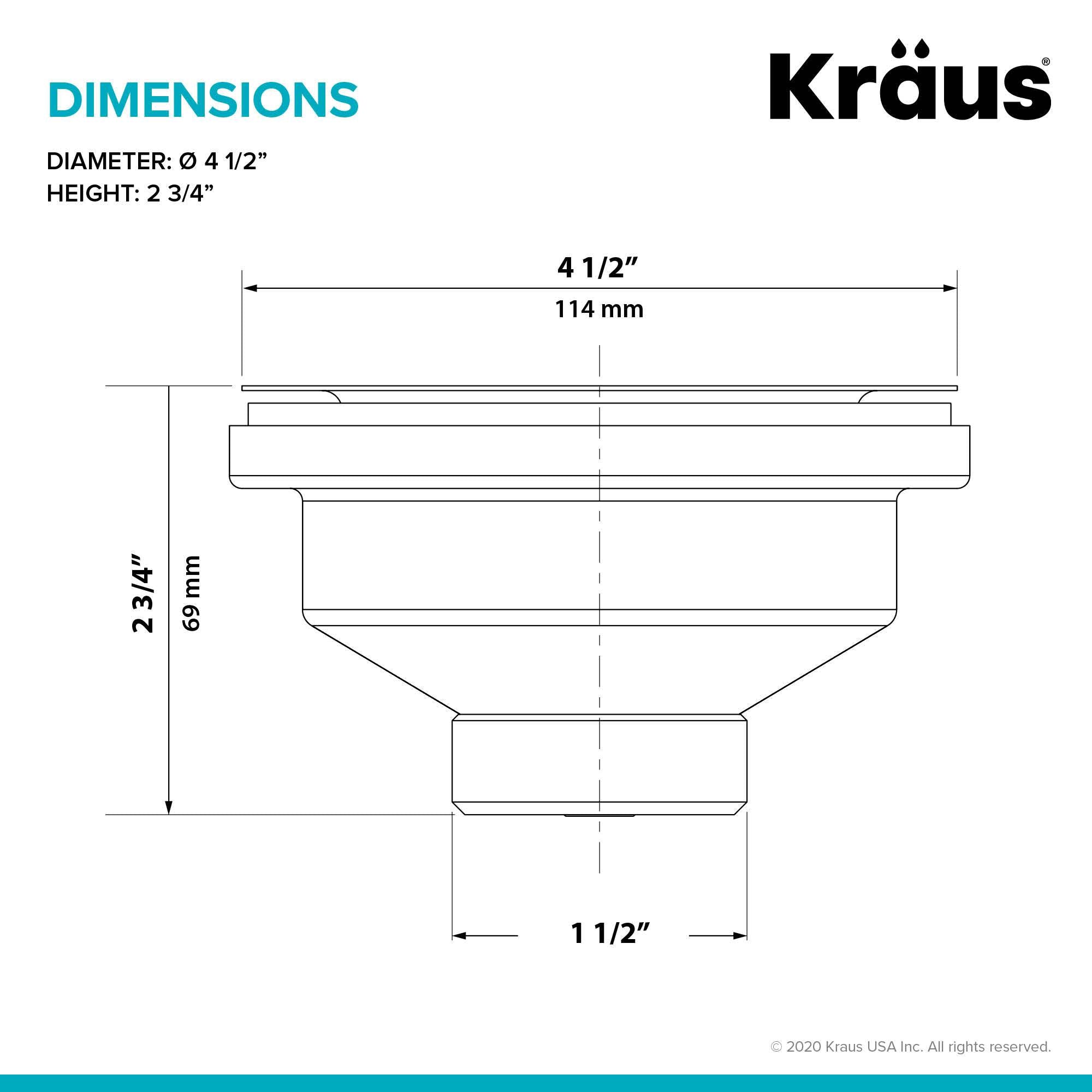 KRAUS Kitchen Sink Strainer in Truffle-Kitchen Accessories-KRAUS