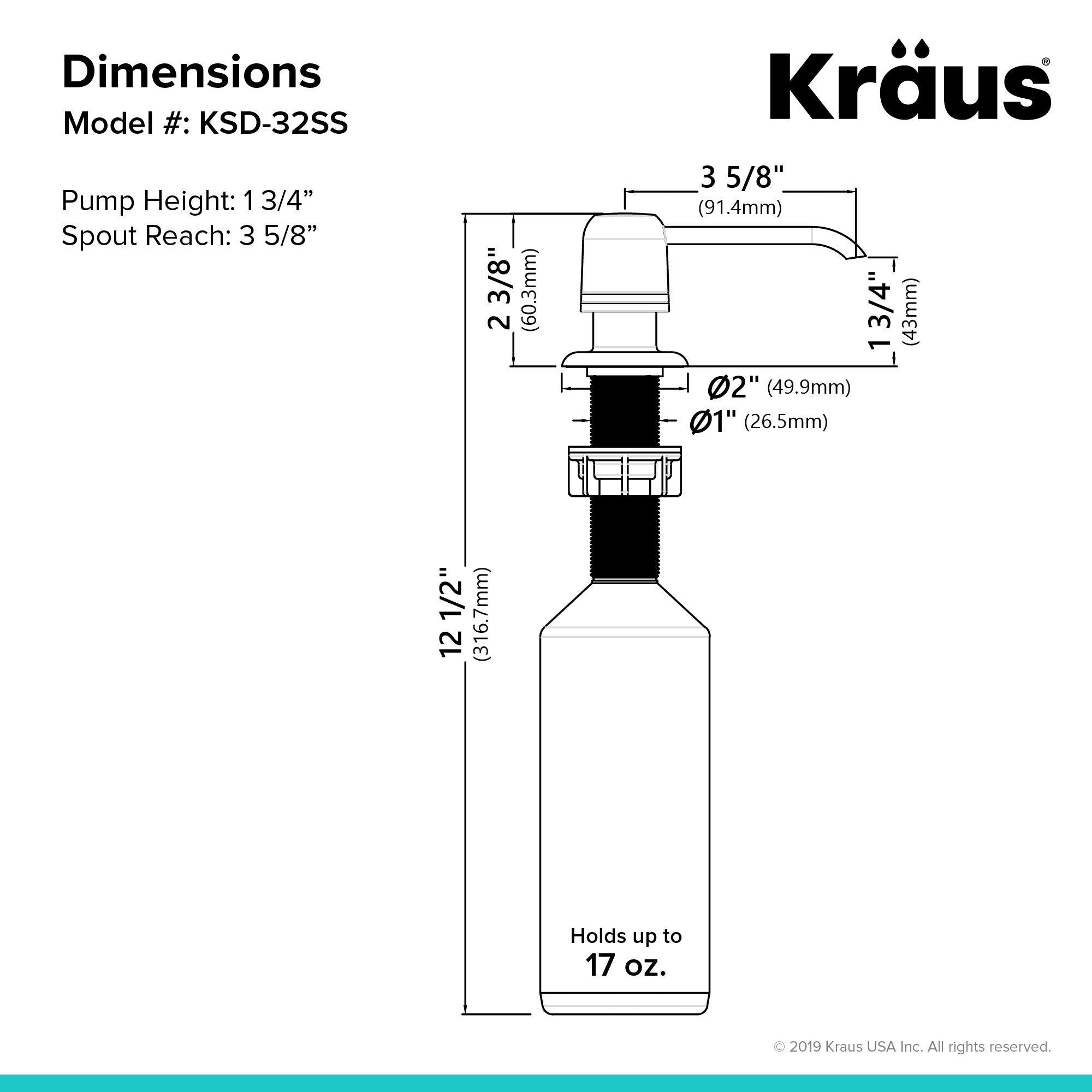 KRAUS Kitchen Soap Dispenser, KSD-32-Soap Dispensers-KRAUS