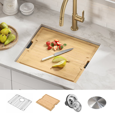 Kraus KWU12045 45 Inch Kore™ 2-Tier Workstation Kitchen Sink with