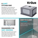 KRAUS Kore 21" Undermount Workstation 16 Gauge Stainless Steel Single Bowl Kitchen Sink with Accessories-Kitchen Sinks-DirectSinks