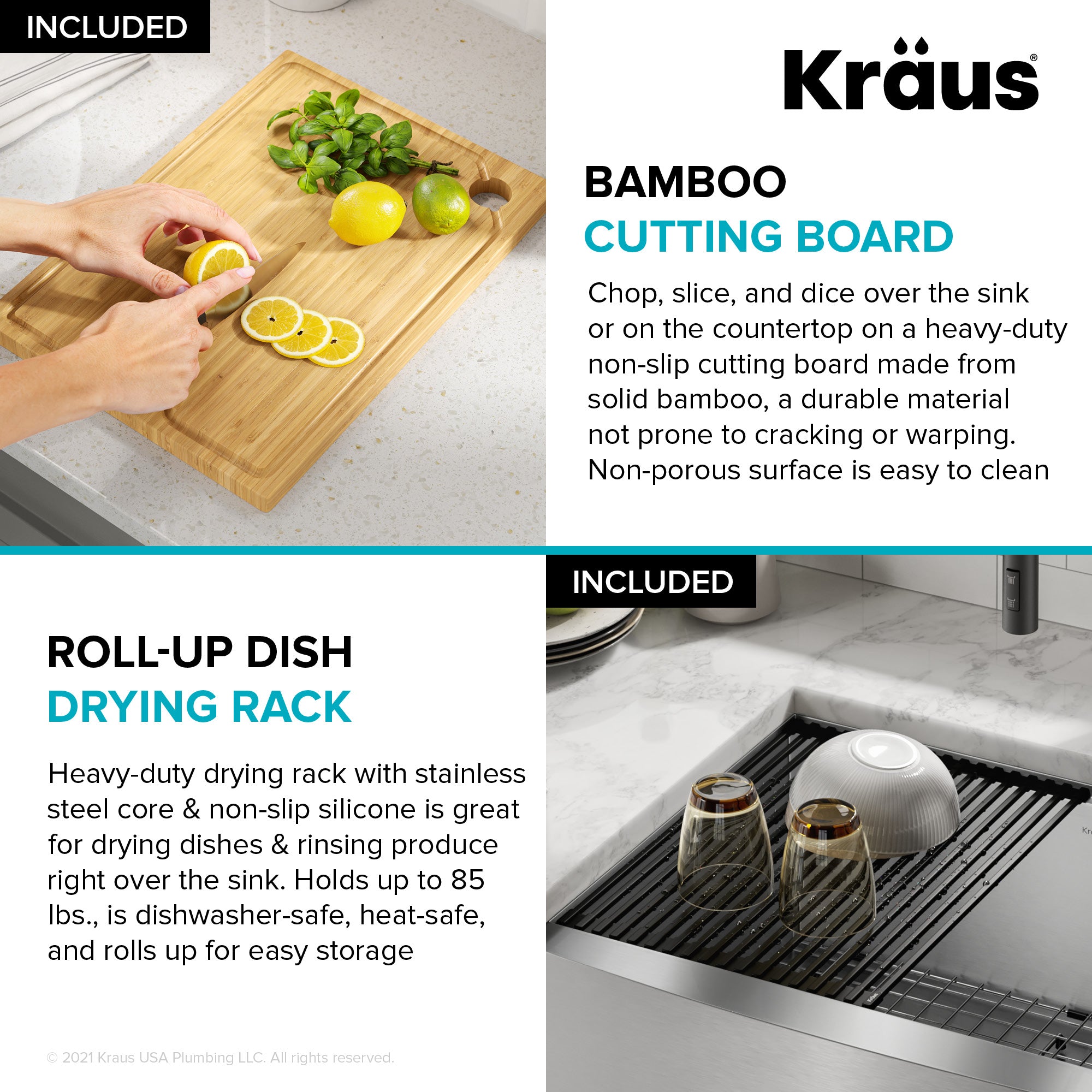 KRAUS Stainless Steel Workstation Sink Dish & Utensil Drying Rack —  DirectSinks