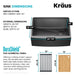 KRAUS Kore 27" Apron Front Workstation 16 Gauge Stainless Steel Kitchen Sink in PVD Gunmetal Finish-Kitchen Sinks-DirectSinks