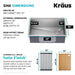 KRAUS Kore 28" Undermount Workstation 16 Gauge Stainless Steel Single Bowl Kitchen Sink with Accessories-Kitchen Sinks-DirectSinks