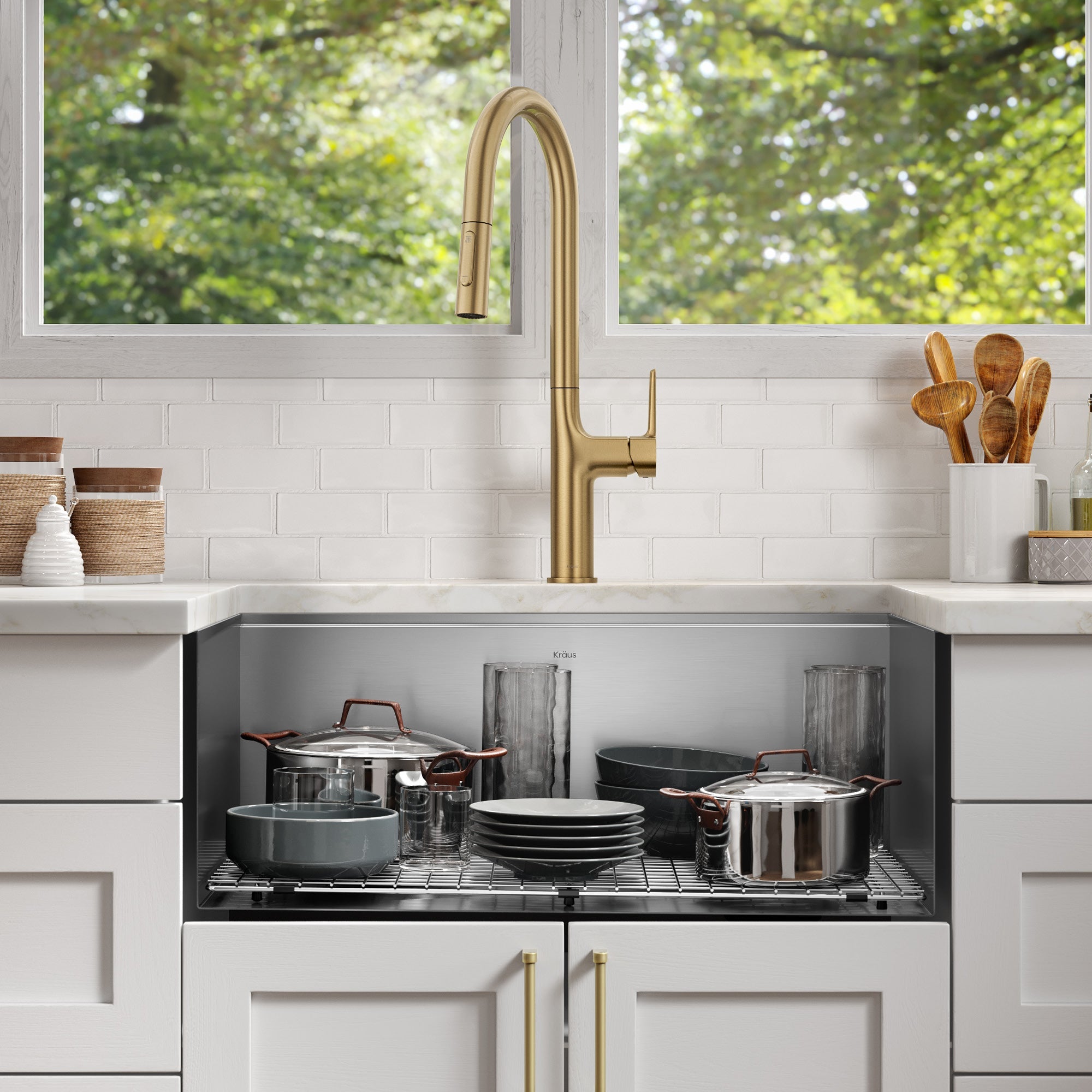 KRAUS Kore 28 Top Mount Workstation Single Bowl Kitchen Sink — DirectSinks