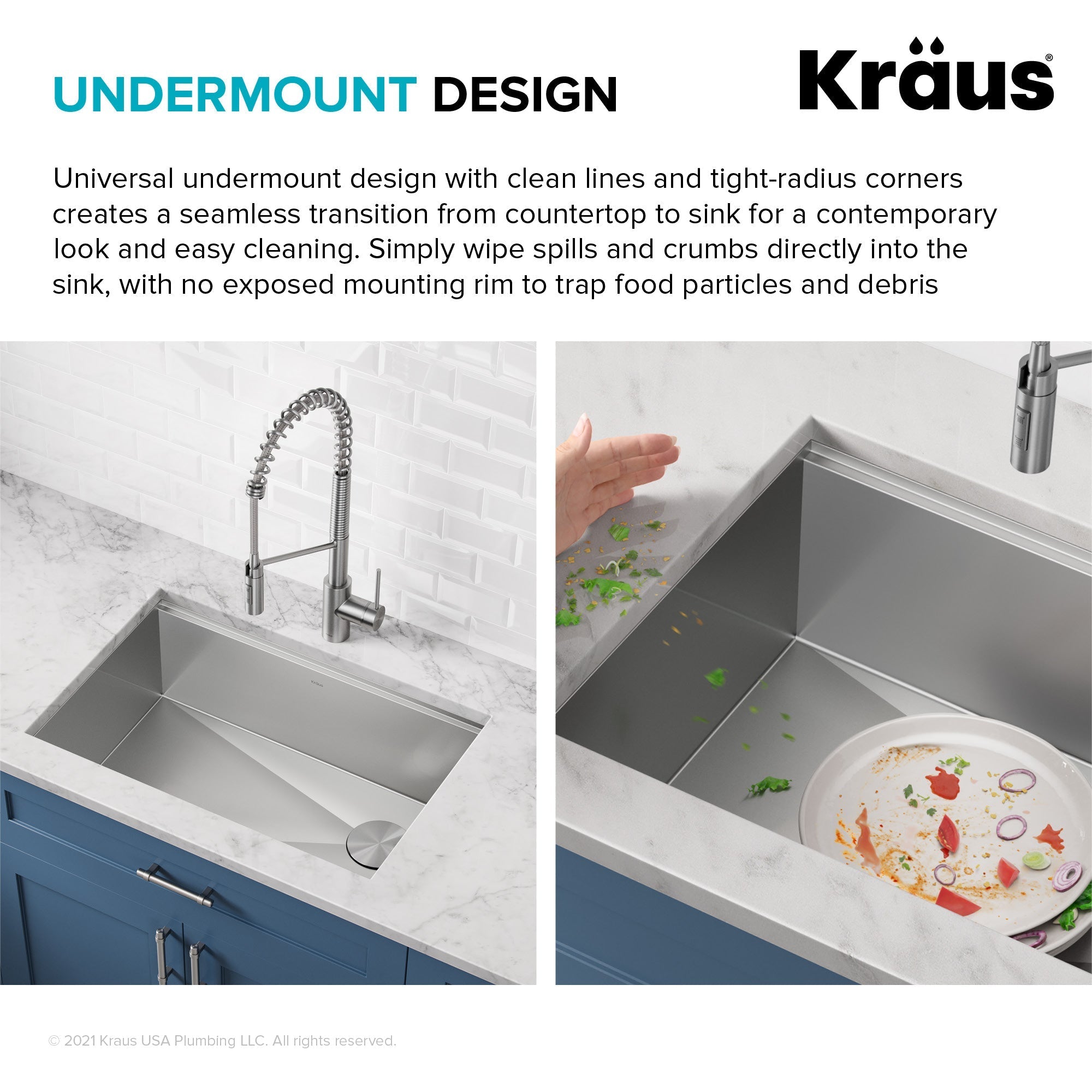 Kraus Kore 33 in. Drop-In / Undermount Workstation16 Gauge Stainless Steel  Single Bowl Kitchen Sink with Accessories 