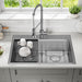 KRAUS Kore 30" Double Bowl Drop-In Workstation 16 Gauge Stainless Steel Kitchen Sink with Accessories-Kitchen Sinks-DirectSinks