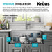 KRAUS Kore 30" Double Bowl Undermount Workstation 16 Gauge Stainless Steel Kitchen Sink with Accessories-Kitchen Sinks-DirectSinks