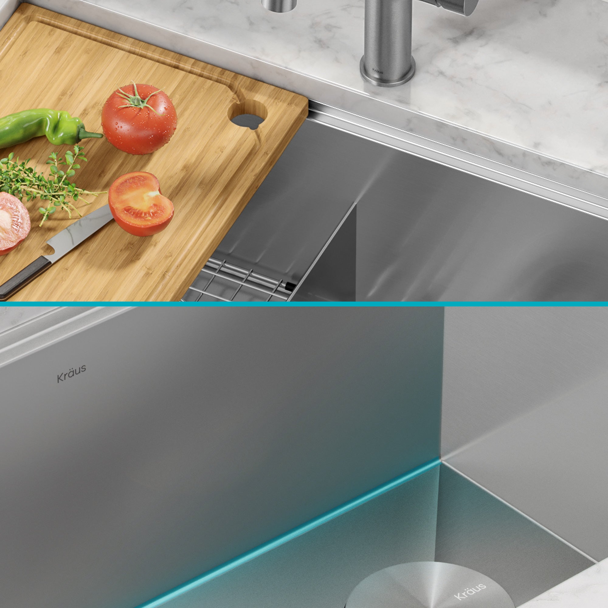KRAUS Kore Workstation 30 Undermount 16 Gauge Kitchen Sink — DirectSinks