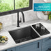KRAUS Kore Workstation 21" Undermount 16 Gauge Bar or Kitchen Sink in PVD Gunmetal-Kitchen Sinks-DirectSinks