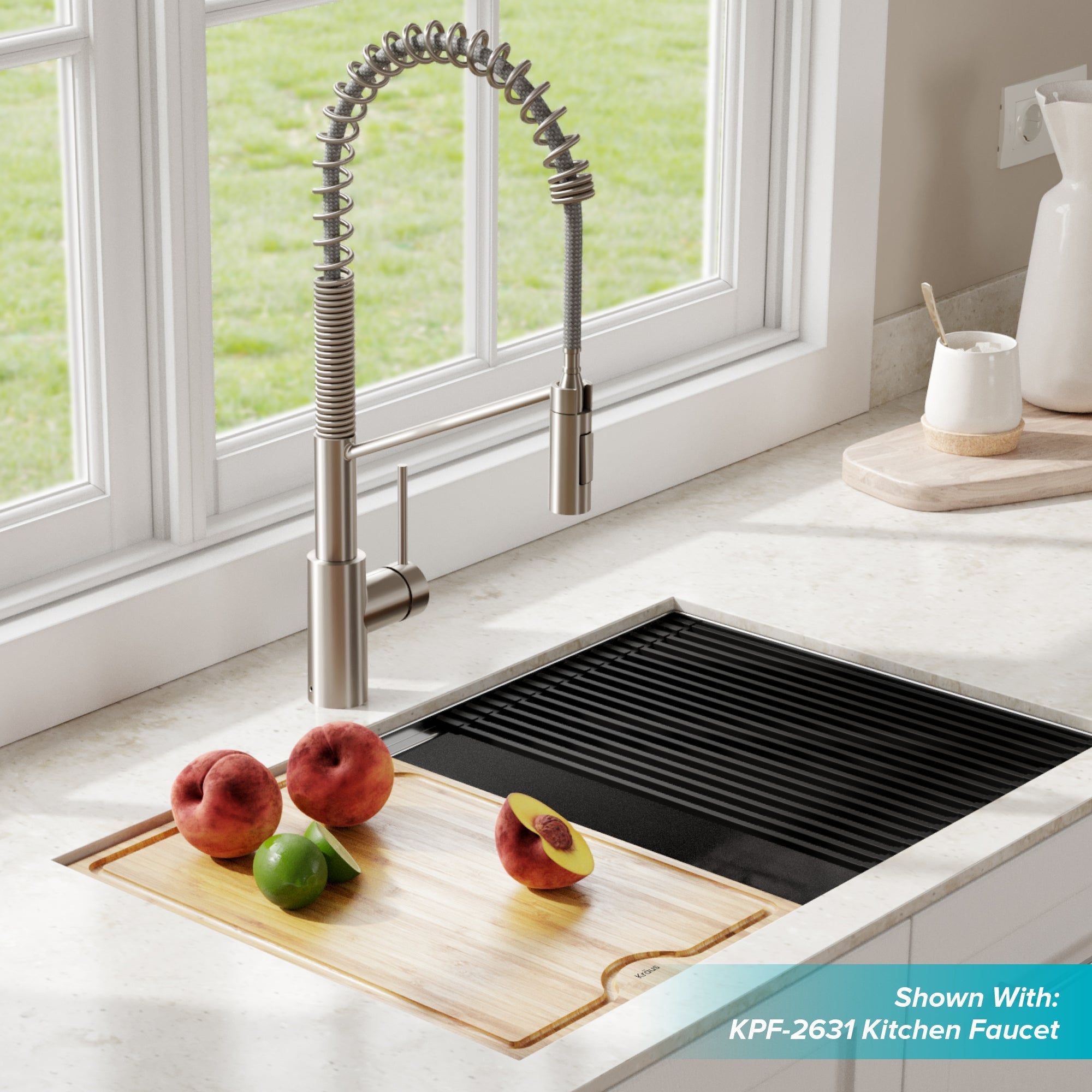 KRAUS Kore Workstation 30" Undermount 16 Gauge Single Bowl Stainless Steel Kitchen Sink with Accessories-Kitchen Sinks-DirectSinks