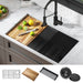 KRAUS Kore Workstation 32" Undermount 16 Gauge Single Bowl Kitchen Sink in PVD Gunmetal-Kitchen Sinks-DirectSinks