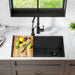 KRAUS Kore Workstation 32" Undermount 16 Gauge Single Bowl Kitchen Sink in PVD Gunmetal-Kitchen Sinks-DirectSinks