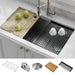 KRAUS Kore Workstation 32-inch Undermount 16 Gauge Single Bowl Stainless Steel Kitchen Sink with Accessories-Kitchen Sinks-KRAUS