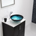KRAUS Ladon Glass Vessel Sink in Blue-Bathroom Sinks-DirectSinks