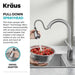 KRAUS Merlin Single Handle Pull-Down Kitchen Faucet in Matte Black-Kitchen Faucets-DirectSinks