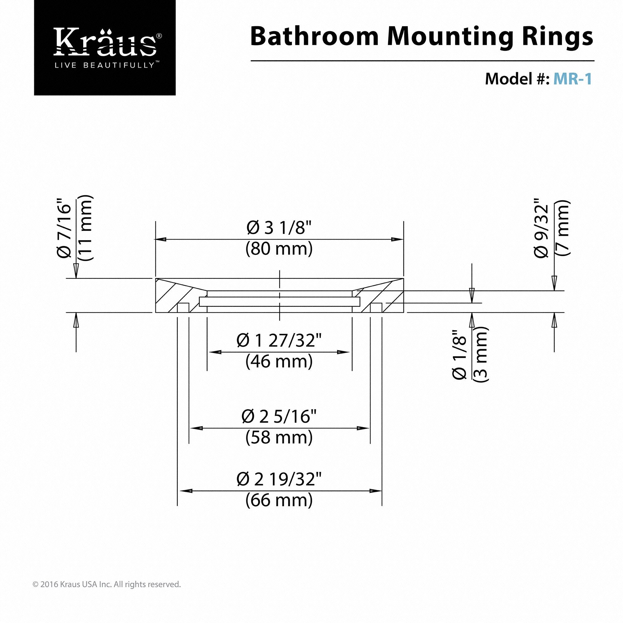 KRAUS Mounting Ring-Bathroom Accessories-KRAUS