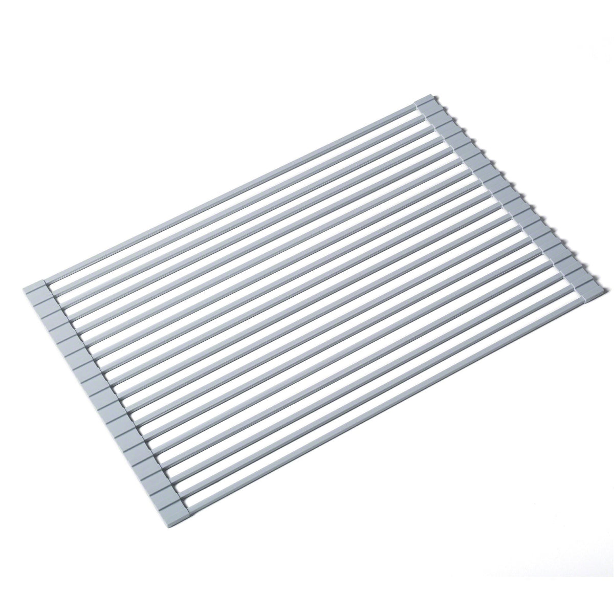 Roll Up Dish Drying Rack with Silicone Dish Mat 17.8 x 11.8, Grey – SR  SUNRISE
