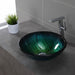 KRAUS Nei Glass Vessel Sink in Green-Bathroom Sinks-DirectSinks