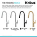 KRAUS New Oletto Modern Single Handle Pull Down Kitchen Faucet in Chrome KPF-3101CH | DirectSinks