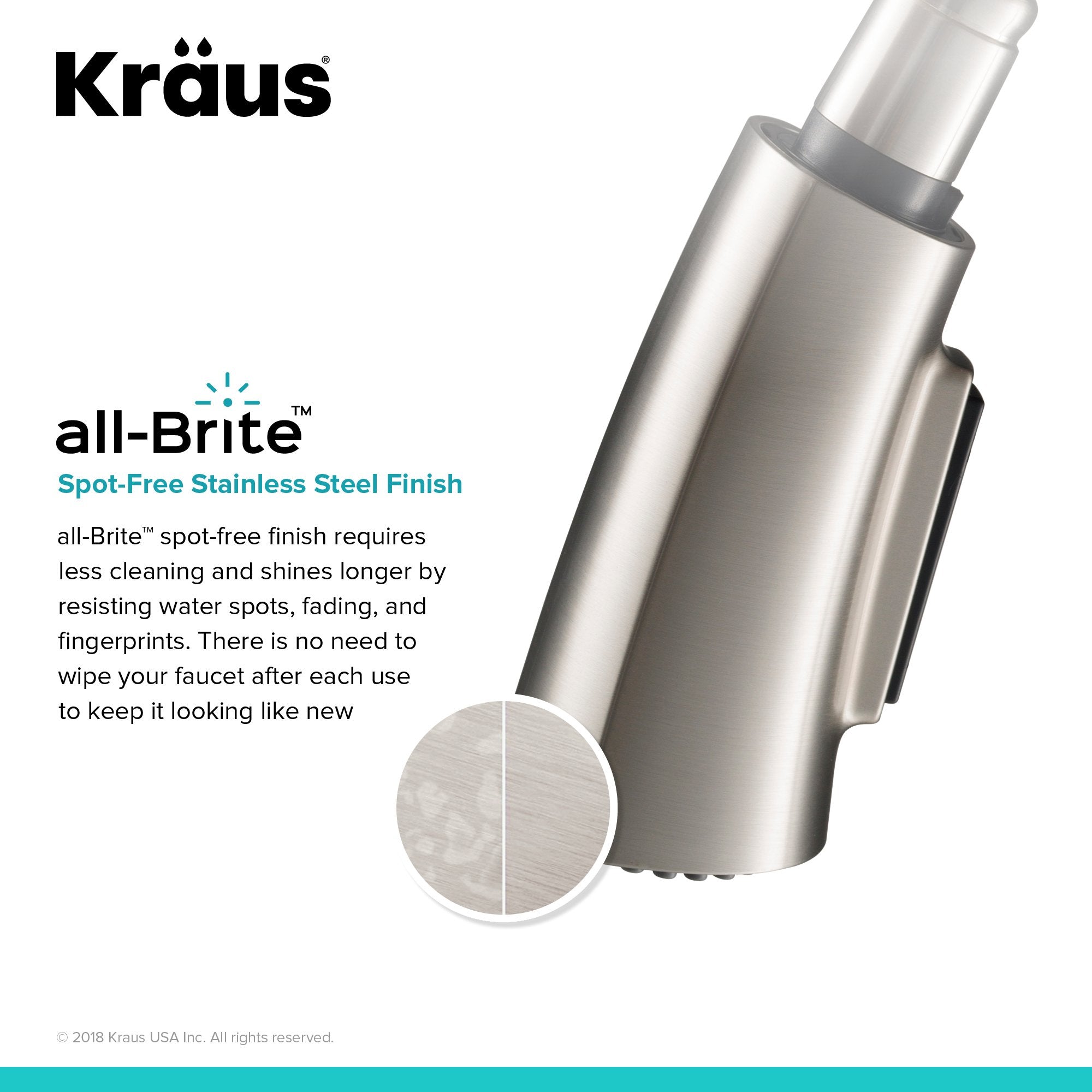 KRAUS Nolen Dual Function Pull-Down Kitchen Faucet in Spot Free Stainless Steel/Matte Black KPF-1673SFSMB | DirectSinks
