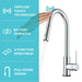 KRAUS Oletto Contemporary Single-Handle Touch Activated with Pull Down Sprayer in Chrome-Kitchen Faucets-DirectSinks