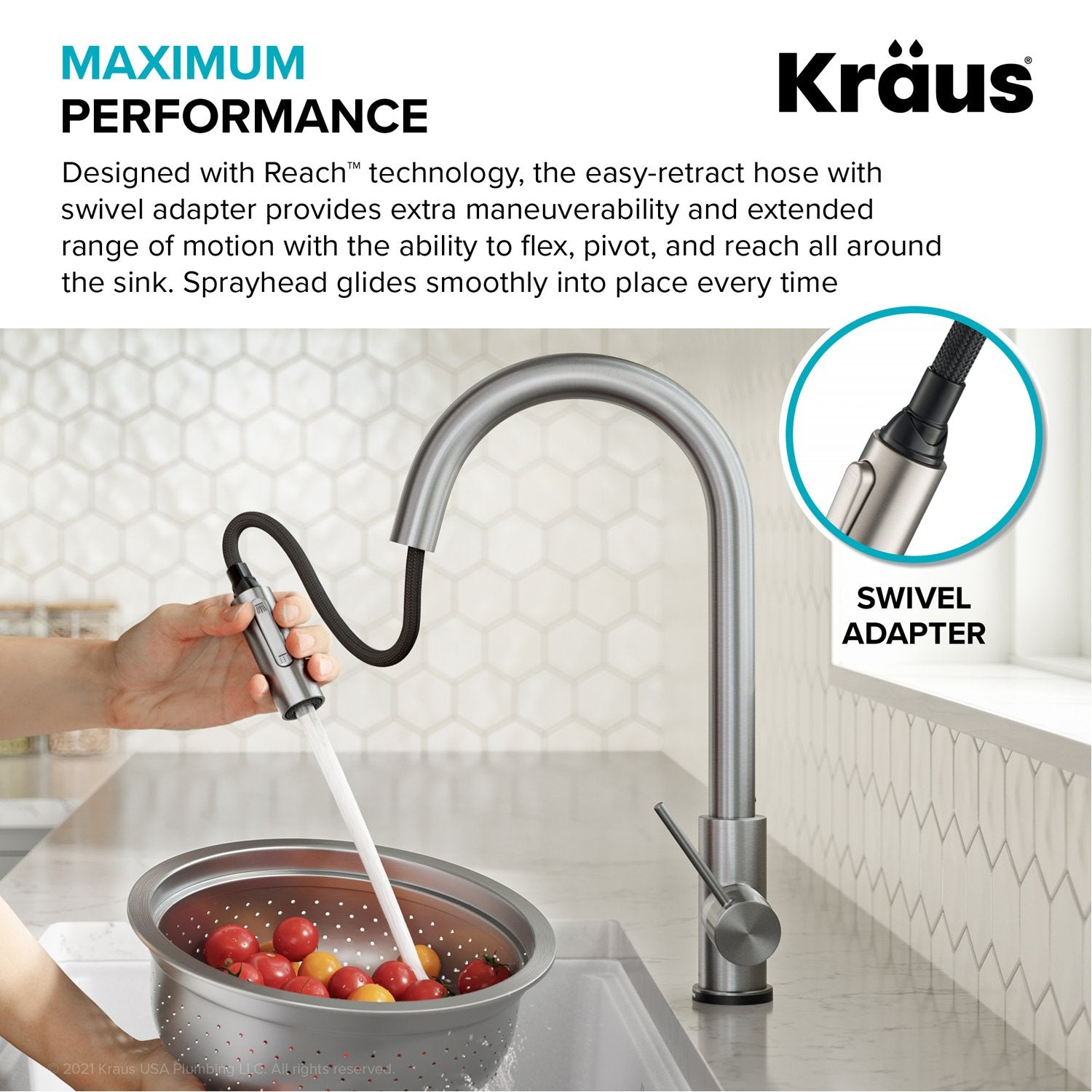 BWE Touch On Kitchen Faucet – Pull Down Sprayer, Single Lever, Low Lead Brass
