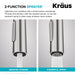KRAUS Oletto Contemporary Single-Handle Touch Activated with Pull Down Sprayer in Spot Free Stainless Steel-Kitchen Faucets-DirectSinks