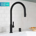 KRAUS Oletto High-Arc Single Handle Pull-Down Kitchen Faucet in Matte Black KPF-2821MB | DirectSinks