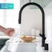 KRAUS Oletto High-Arc Single Handle Pull-Down Kitchen Faucet in Matte Black KPF-2821MB | DirectSinks