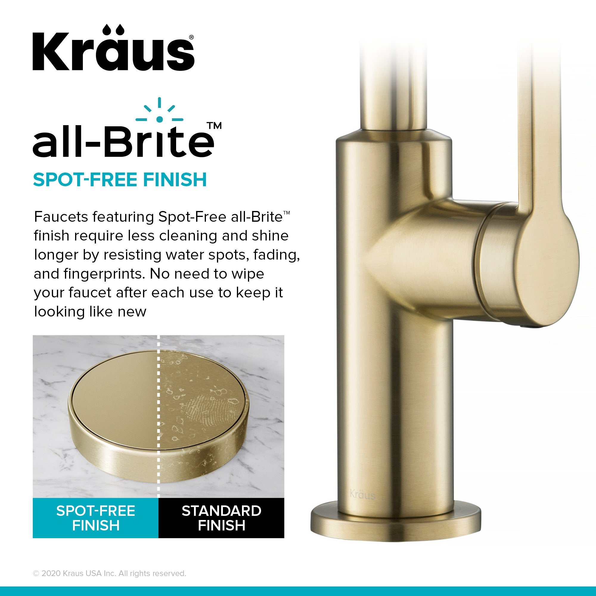 KRAUS Oletto Single Handle Kitchen Bar Faucet in Spot Free Antique Champagne Bronze KPF-2822SFACB | DirectSinks