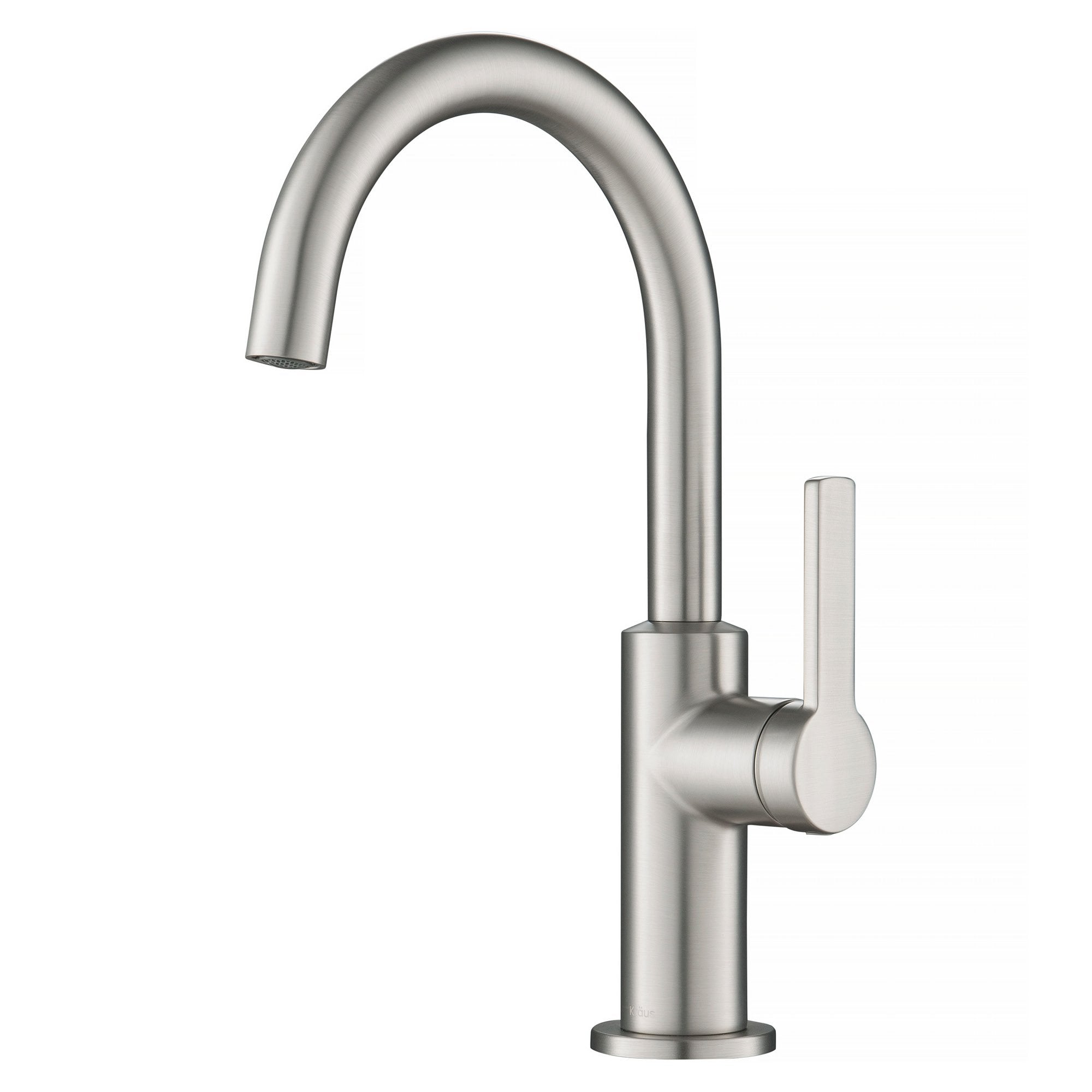 KRAUS Oletto Single Handle Kitchen Bar Faucet in Spot Free Stainless Steel KPF-2822SFS | DirectSinks