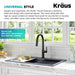 KRAUS Oletto Single Handle Pull-Down Kitchen Faucet in Matte Black KPF-2820MB | DirectSinks