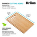 KRAUS Organic Solid Bamboo Cutting Board for Kitchen Sink, 17.5" x 12"-Kitchen Accessories-KRAUS