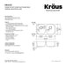 KRAUS Outlast MicroShield Scratch-Resist Stainless Steel Undermount 50/50 Double Bowl Sink, 32" 16 Gauge, Premier Series-Kitchen Sinks-DirectSinks