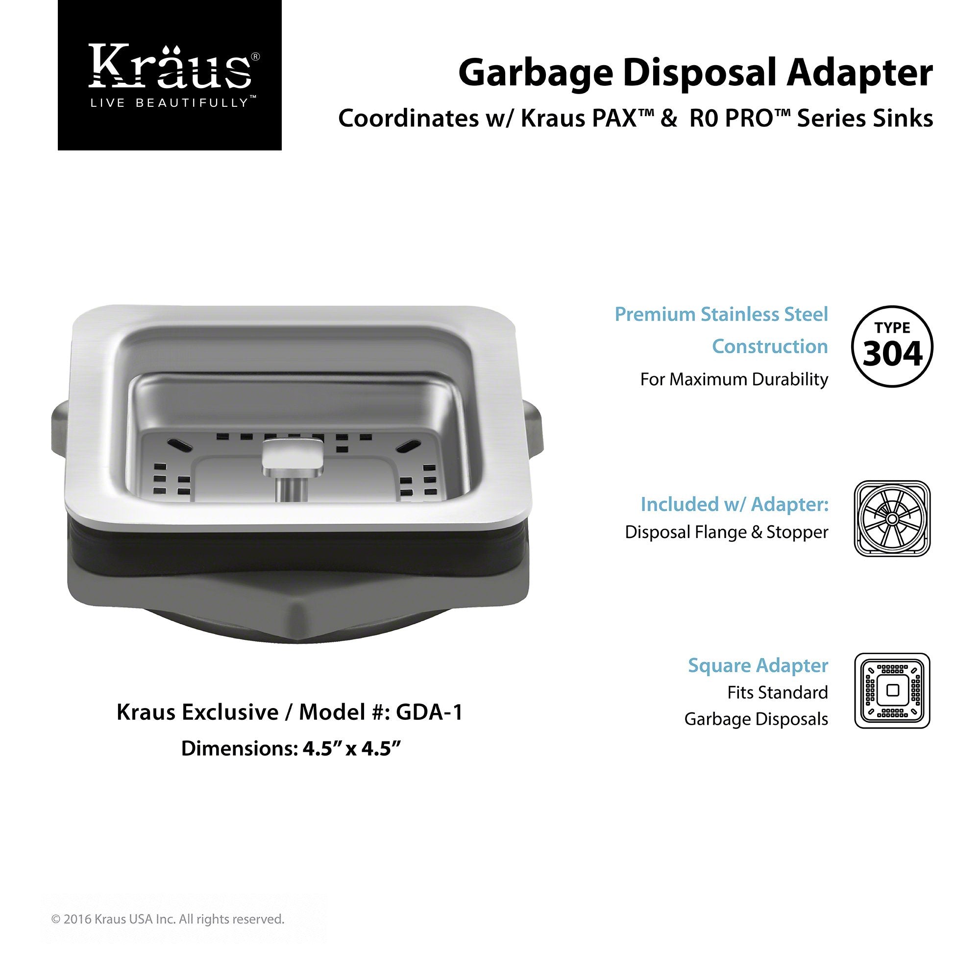 KRAUS Pax™ Garbage Disposal Adapter-Kitchen Accessories-KRAUS