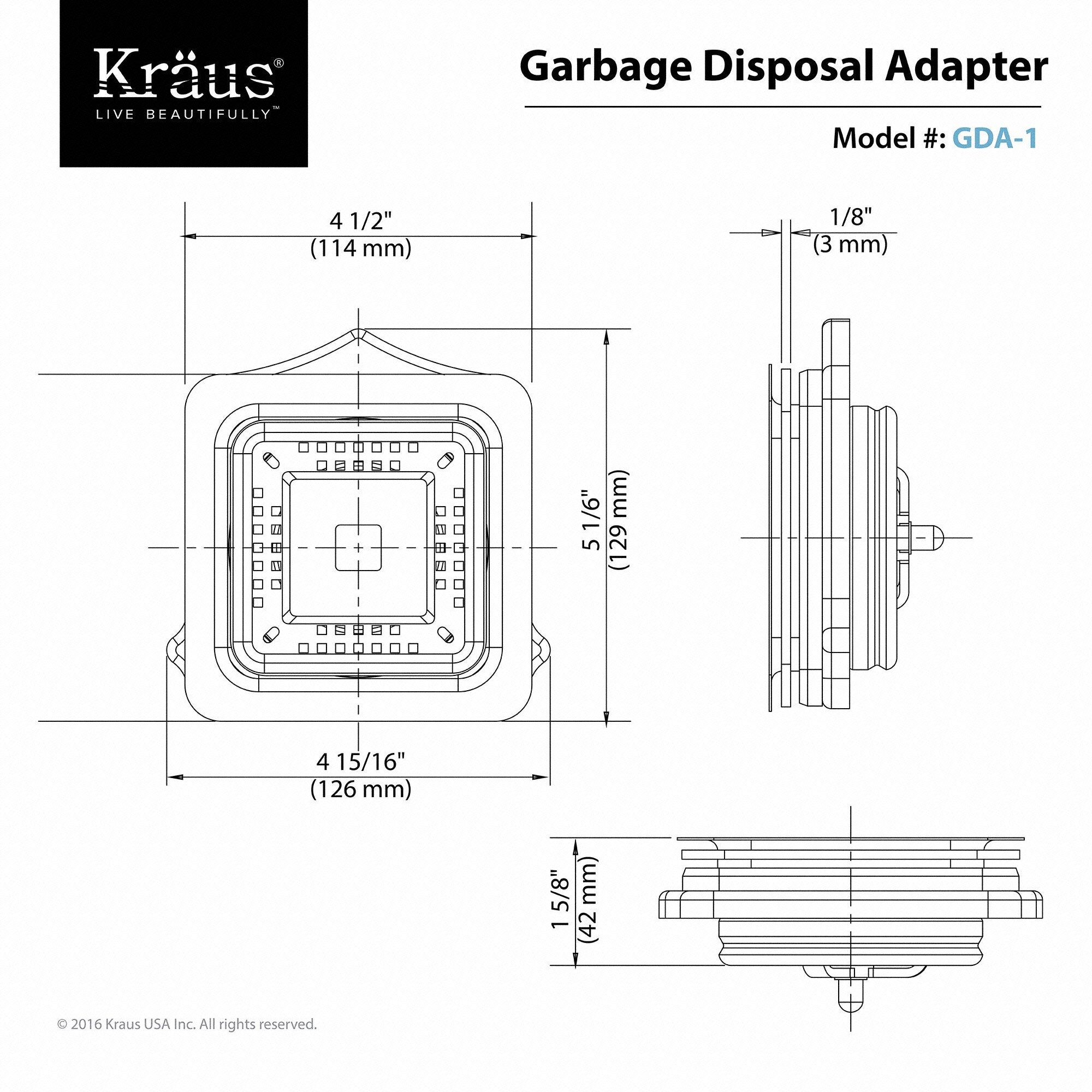 KRAUS Pax™ Garbage Disposal Adapter-Kitchen Accessories-KRAUS