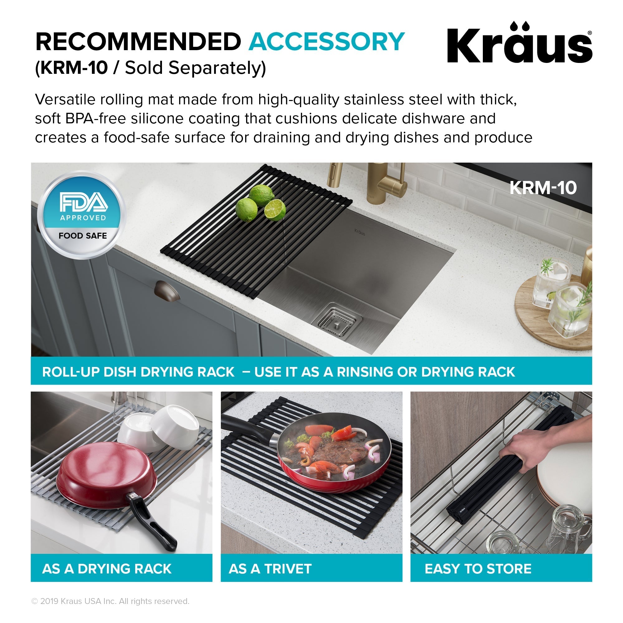 KRAUS Pax Zero-Radius 24" Undermount Single Bowl Stainless Steel Laundry Utility Sink-Kitchen Sinks-DirectSinks