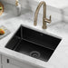 KRAUS Pintura 21" Undermount Porcelain Enameled Steel Kitchen Sink in Black-Kitchen Sinks-DirectSinks