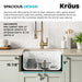 KRAUS Pintura 23" Enameled Stainless Steel Kitchen Sink in White-Kitchen Sinks-DirectSinks