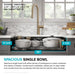 KRAUS Pintura 32" Undermount Porcelain Enameled Steel Kitchen Sink in Black-Kitchen Sinks-DirectSinks