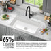 KRAUS Pintura 32" Undermount Porcelain Enameled Steel Kitchen Sink in White-Kitchen Sinks-DirectSinks