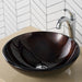 KRAUS Pluto Glass Vessel Sink in Brown-Bathroom Sinks-DirectSinks